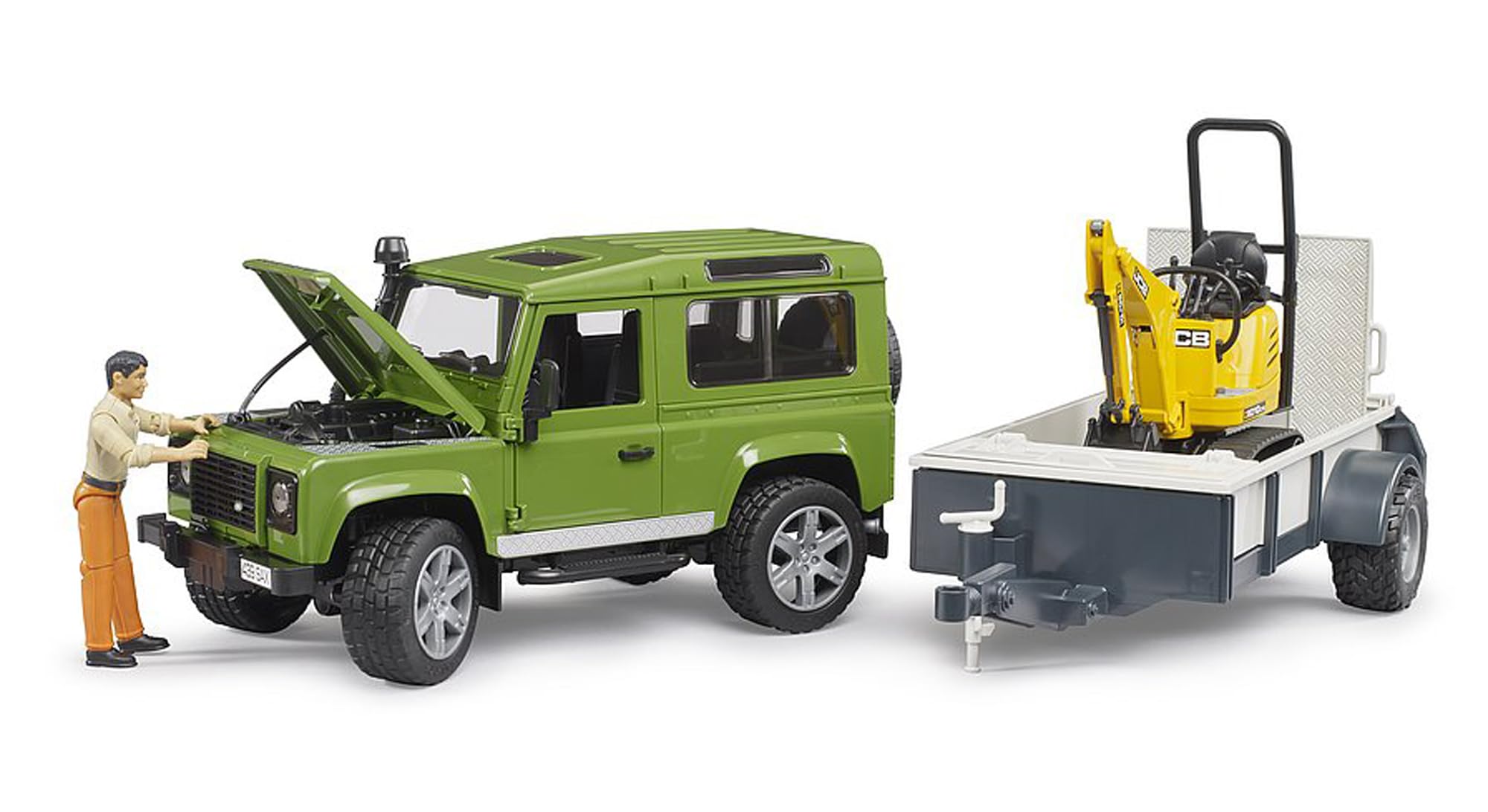 bruder-profi-02593-land-rover-defender-spielzeugauto-mit-anh-nger image 5