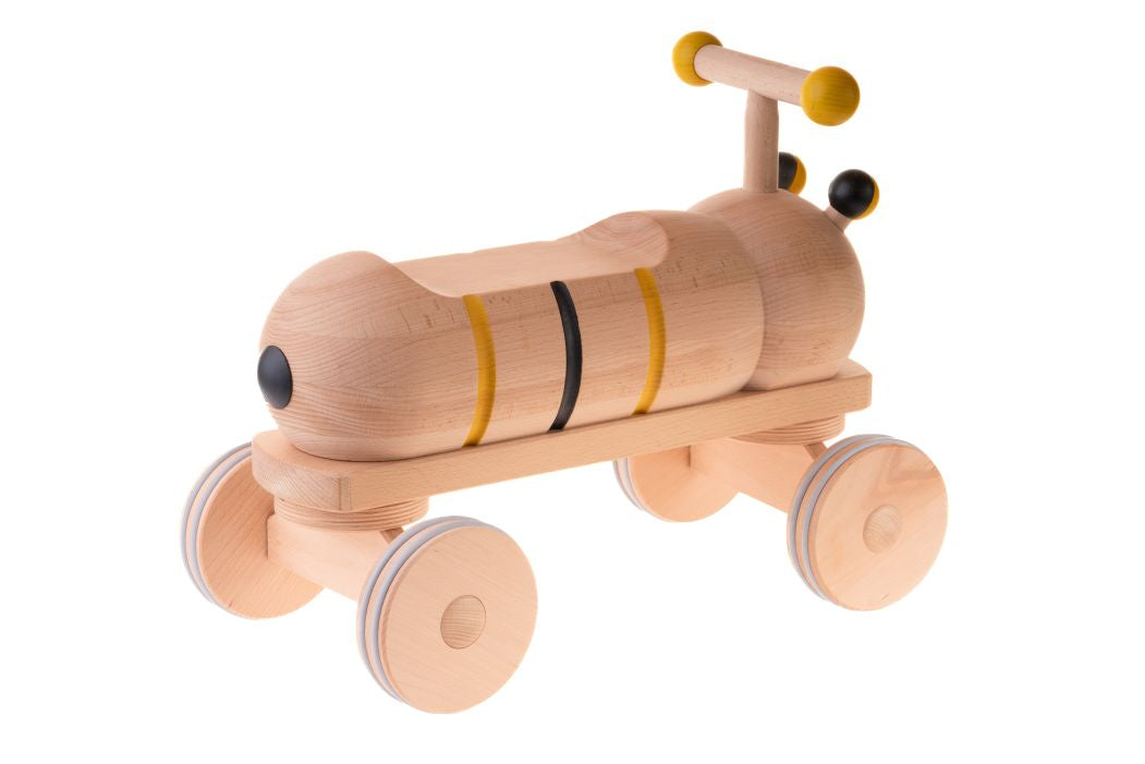 dynamiko-sabi-e-ne-holzrutscher-rutschfahrzeug-schwarz-gelb image 3