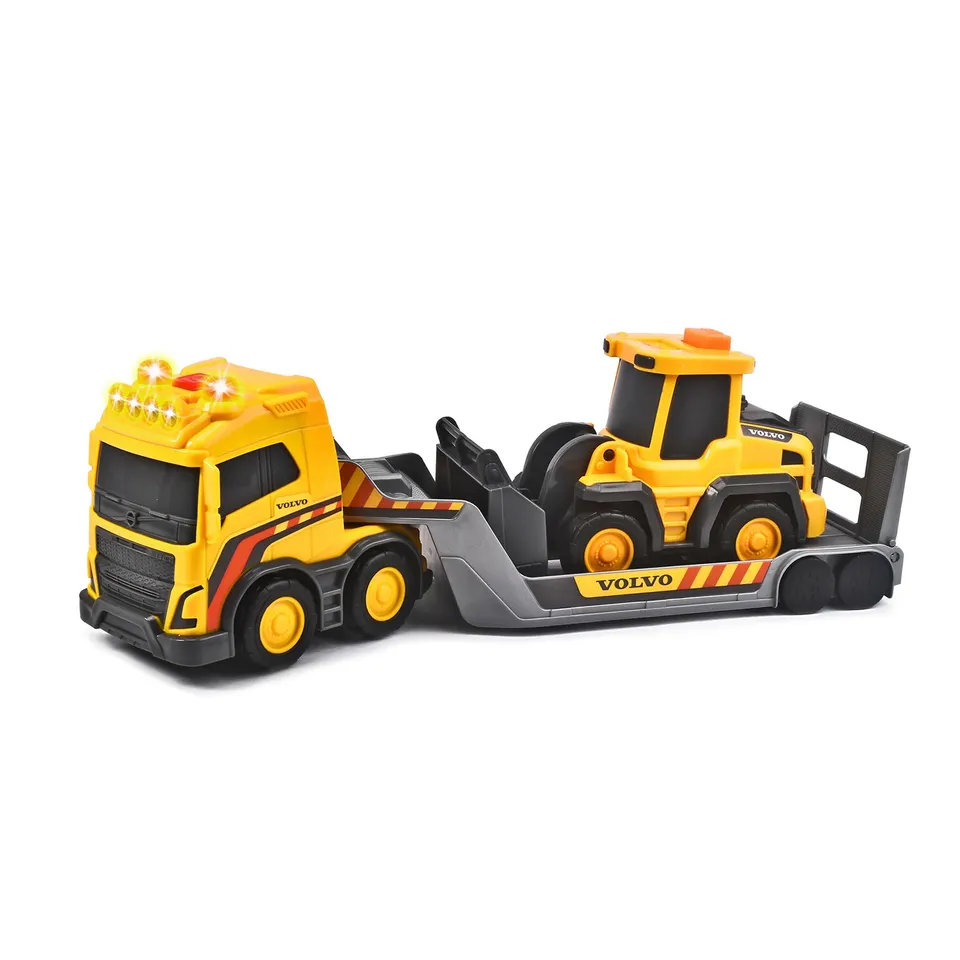 dickie-toys-go-real-volvo-truck-team-spielzeug-lkw-32-cm-mit-radlader image 1