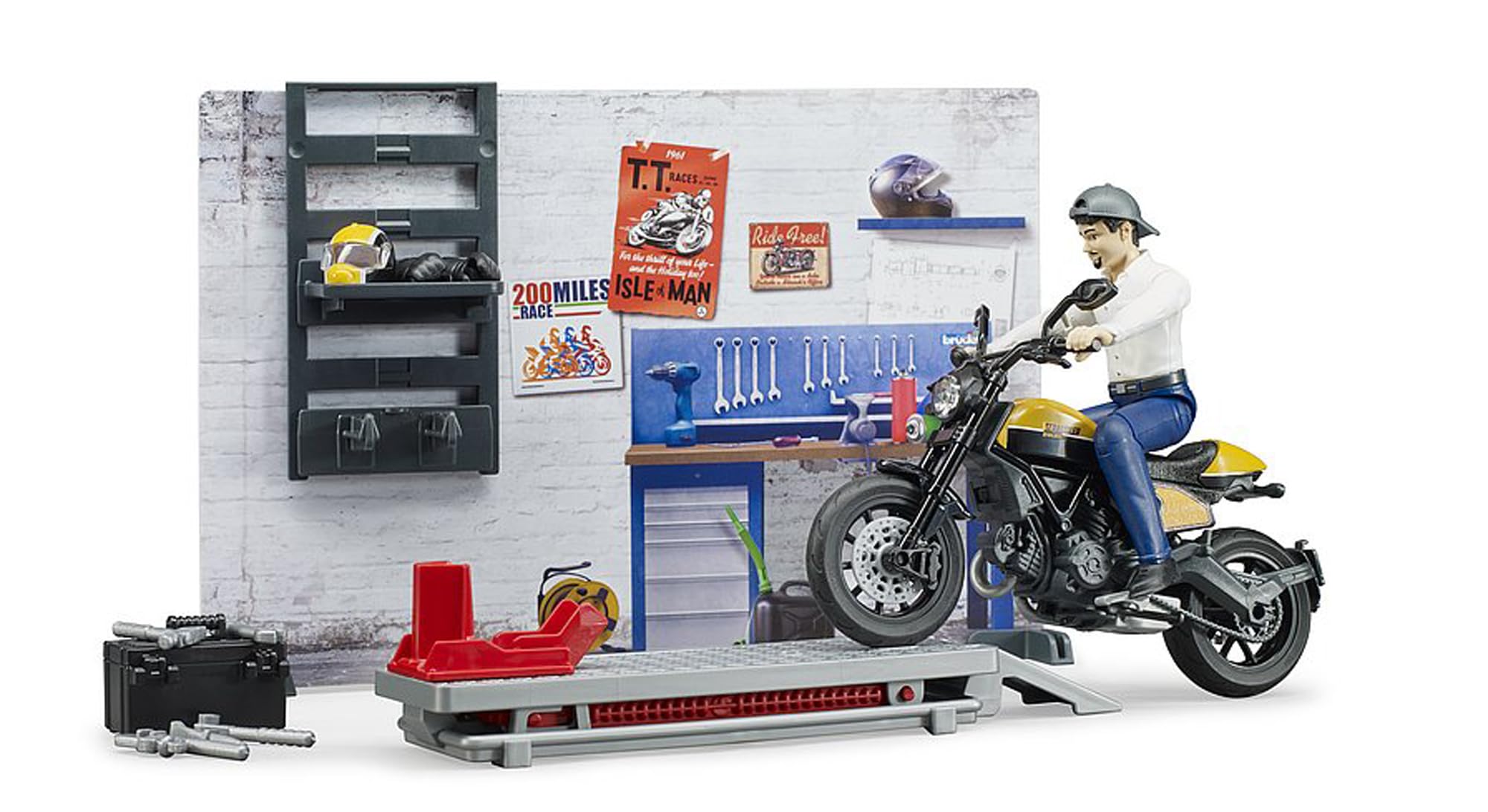 bruder-bworld-motorradwerkstatt-62102-ducati-scrambler-set image 3
