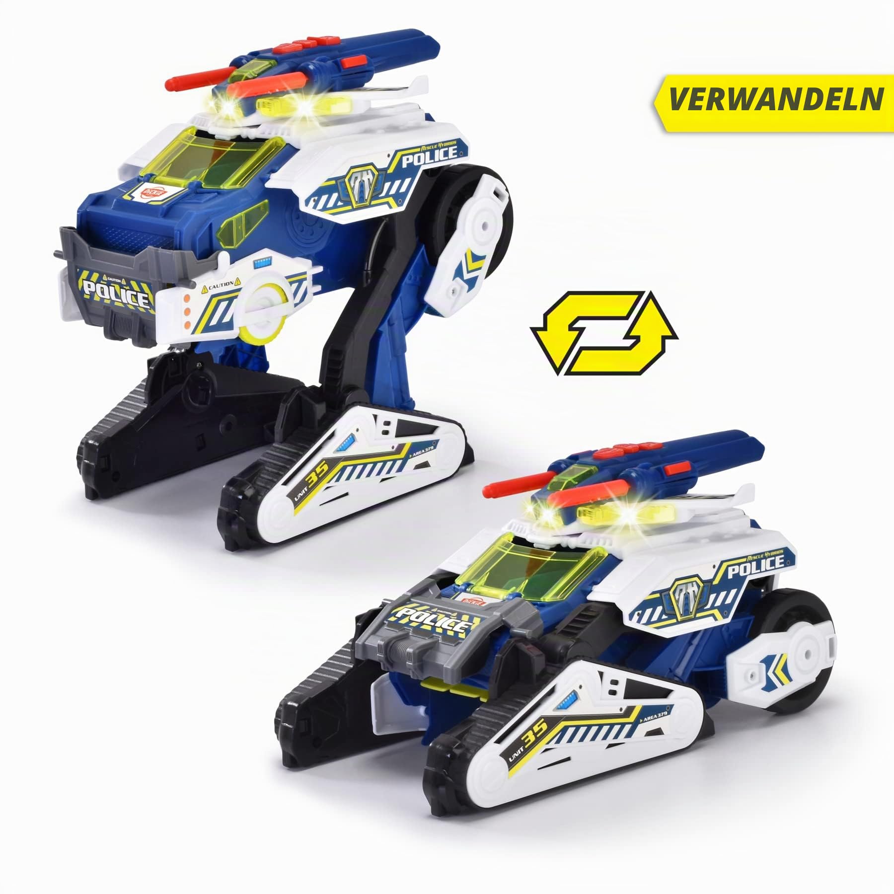 dickie-sos-rescue-hybrids-police-bot-polizeiauto-35-cm-mit-sound image 2