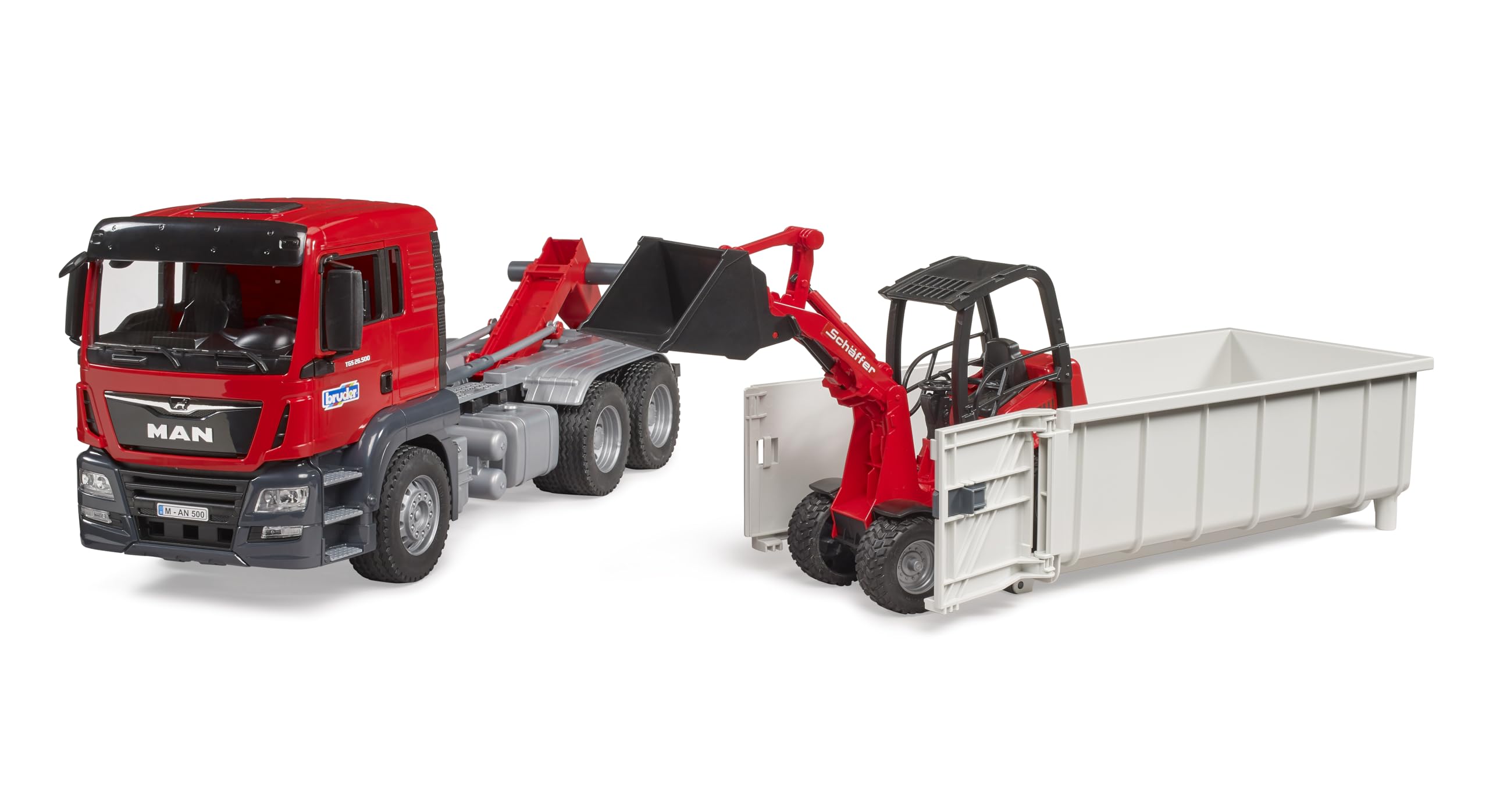 bruder-profi-man-tgs-lkw-abrollcontainer-hoflader-03767 image 3