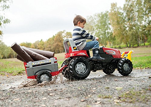rolly-toys-rollyjunior-rt-trettraktor-mit-anh-nger-rot-schwarz image 6