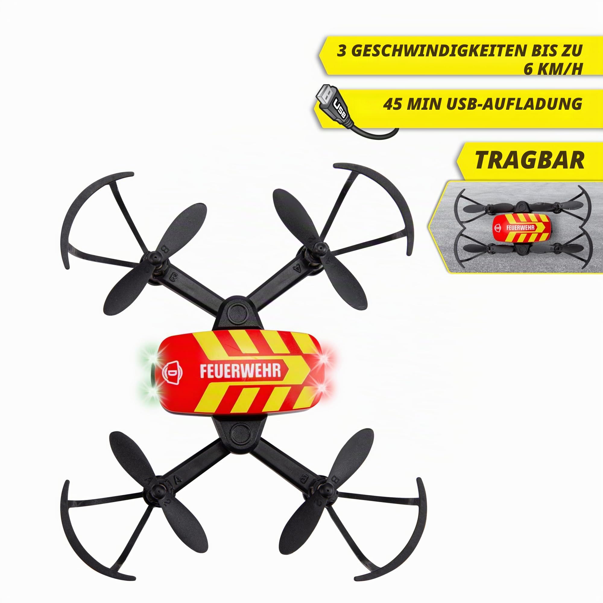 dickie-sos-rc-fire-drone-12-cm-feuerwehr-drohne-mit-licht image 4