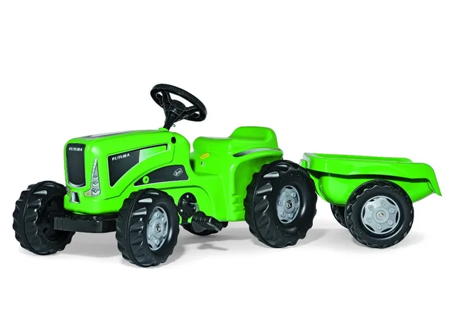 rolly-toys-rollykiddy-futura-trettraktor-anh-nger-gr-n image 1