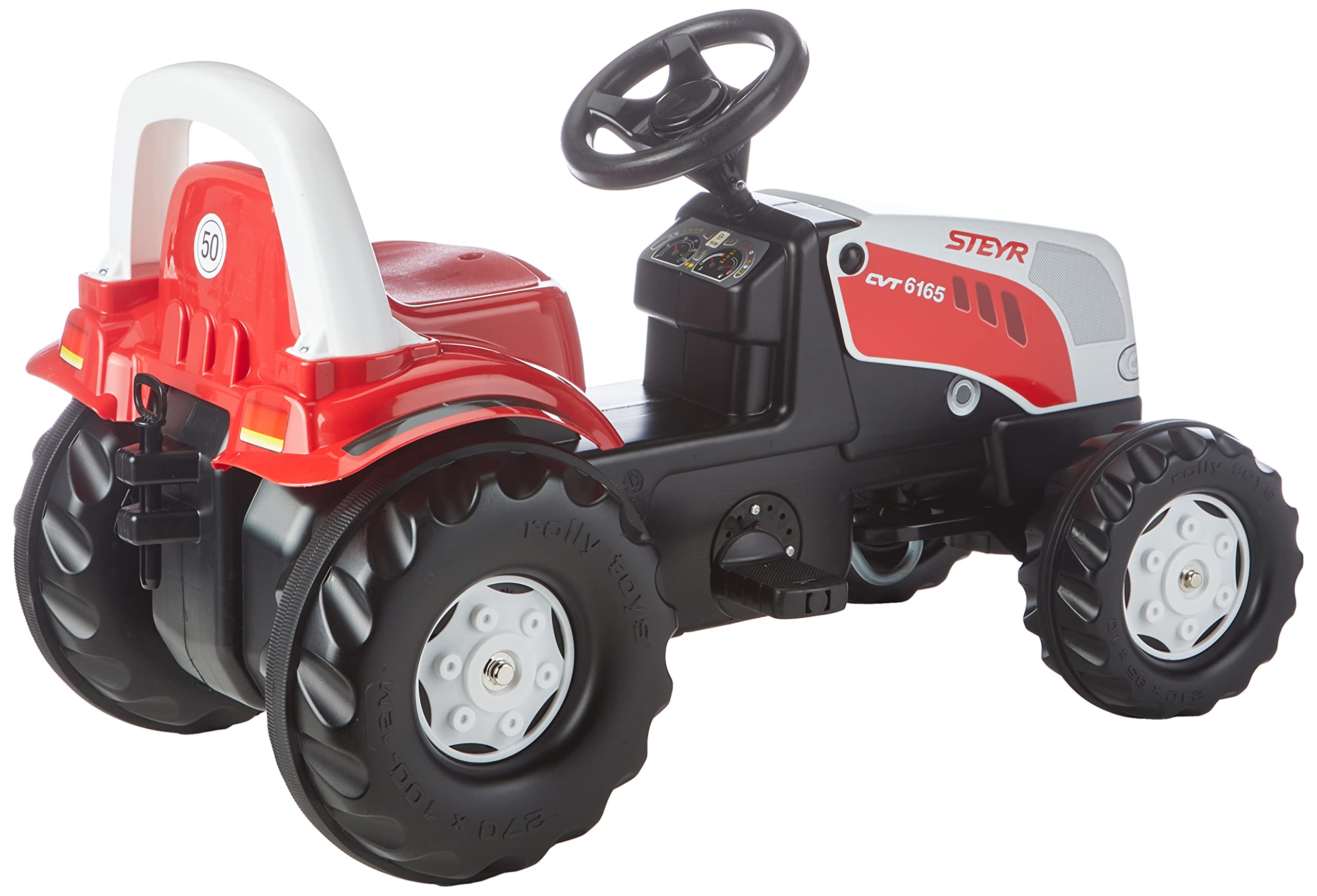 rolly-toys-rollykid-steyr-6165-cvt-trettraktor-mit-anh-nger image 2