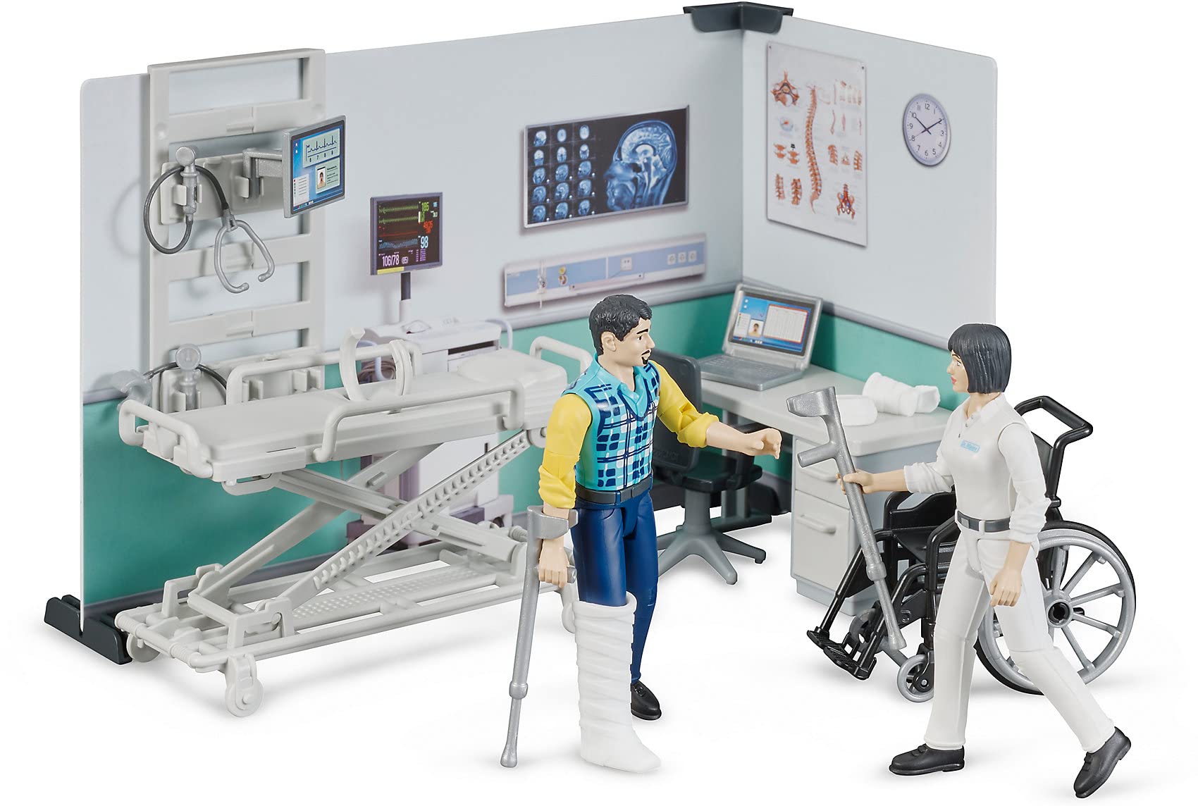bruder-bworld-62711-krankenstation-spielset-mit-figuren image 6