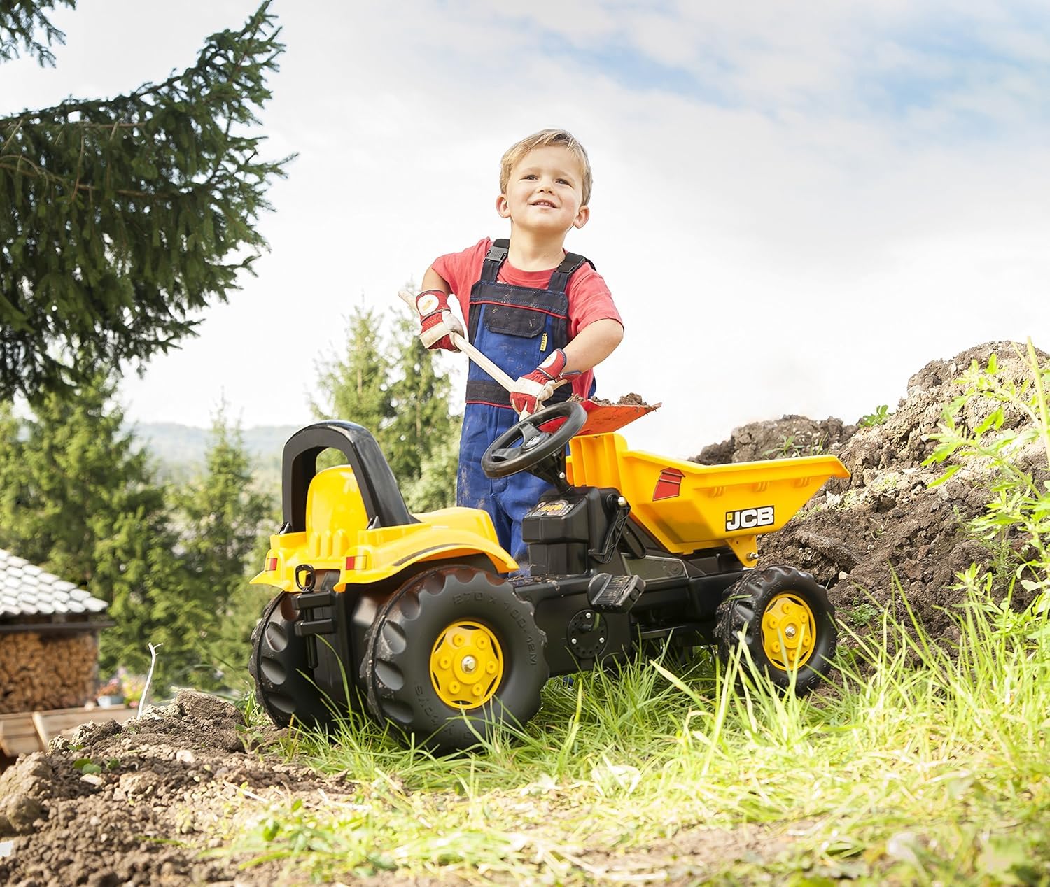 rolly-toys-rollykid-jcb-trettraktor-dumper-gelb-ab-2-5-jahre image 5
