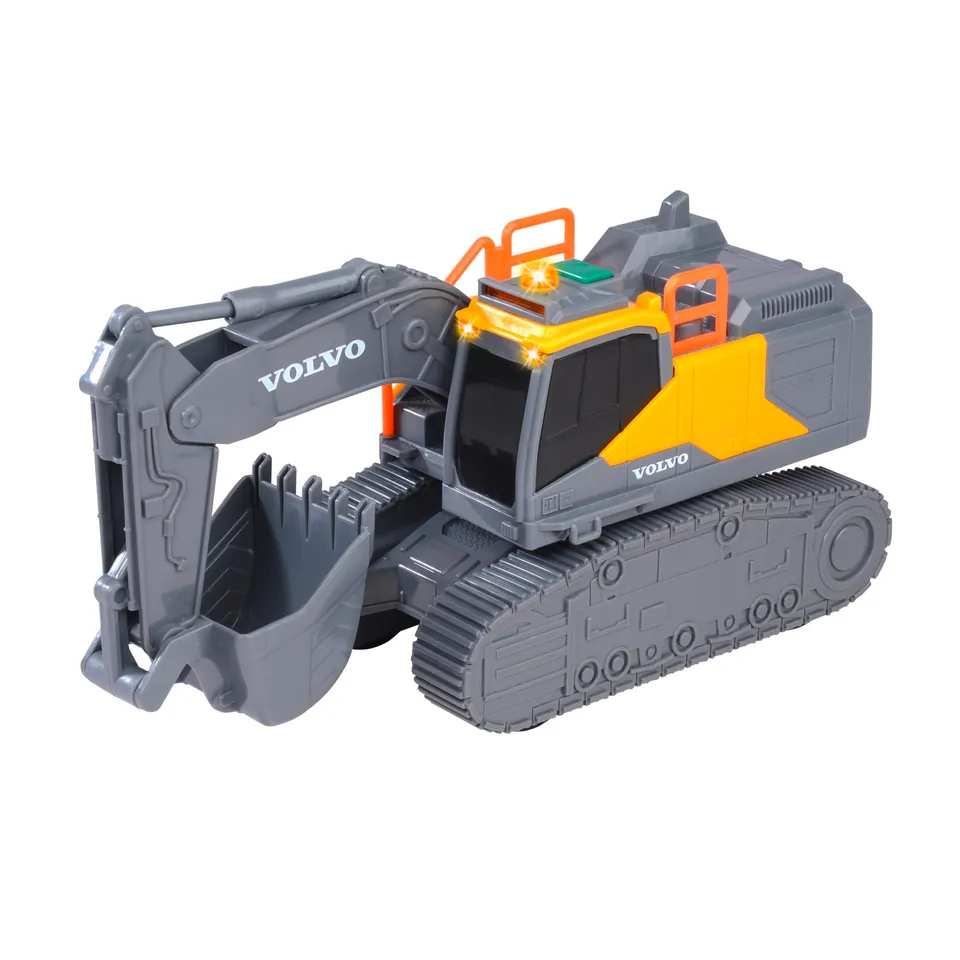 dickie-go-real-volvo-kettenbagger-23-cm-licht-sound-schaufel image 1