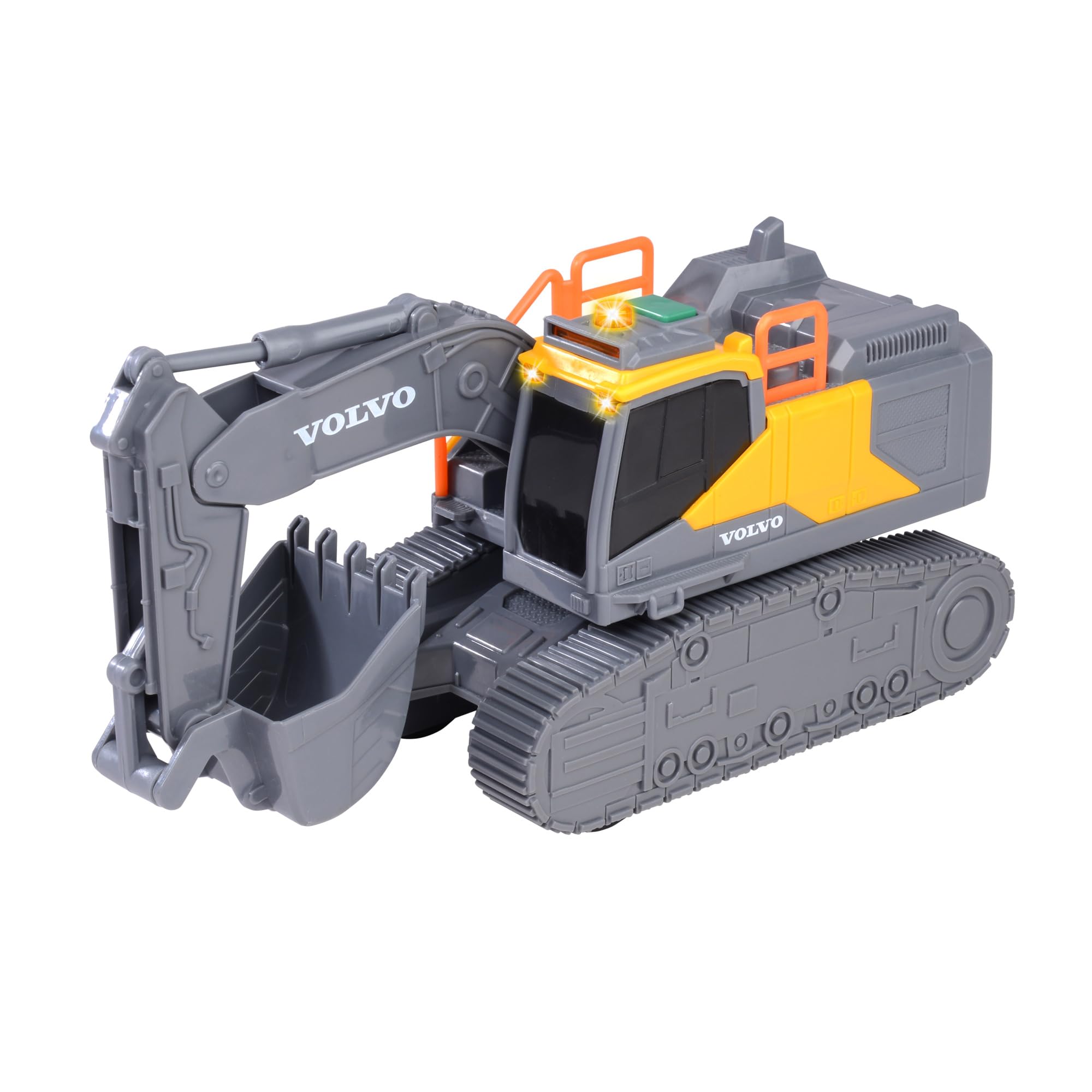 dickie-go-real-volvo-kettenbagger-23-cm-licht-sound-schaufel image 1