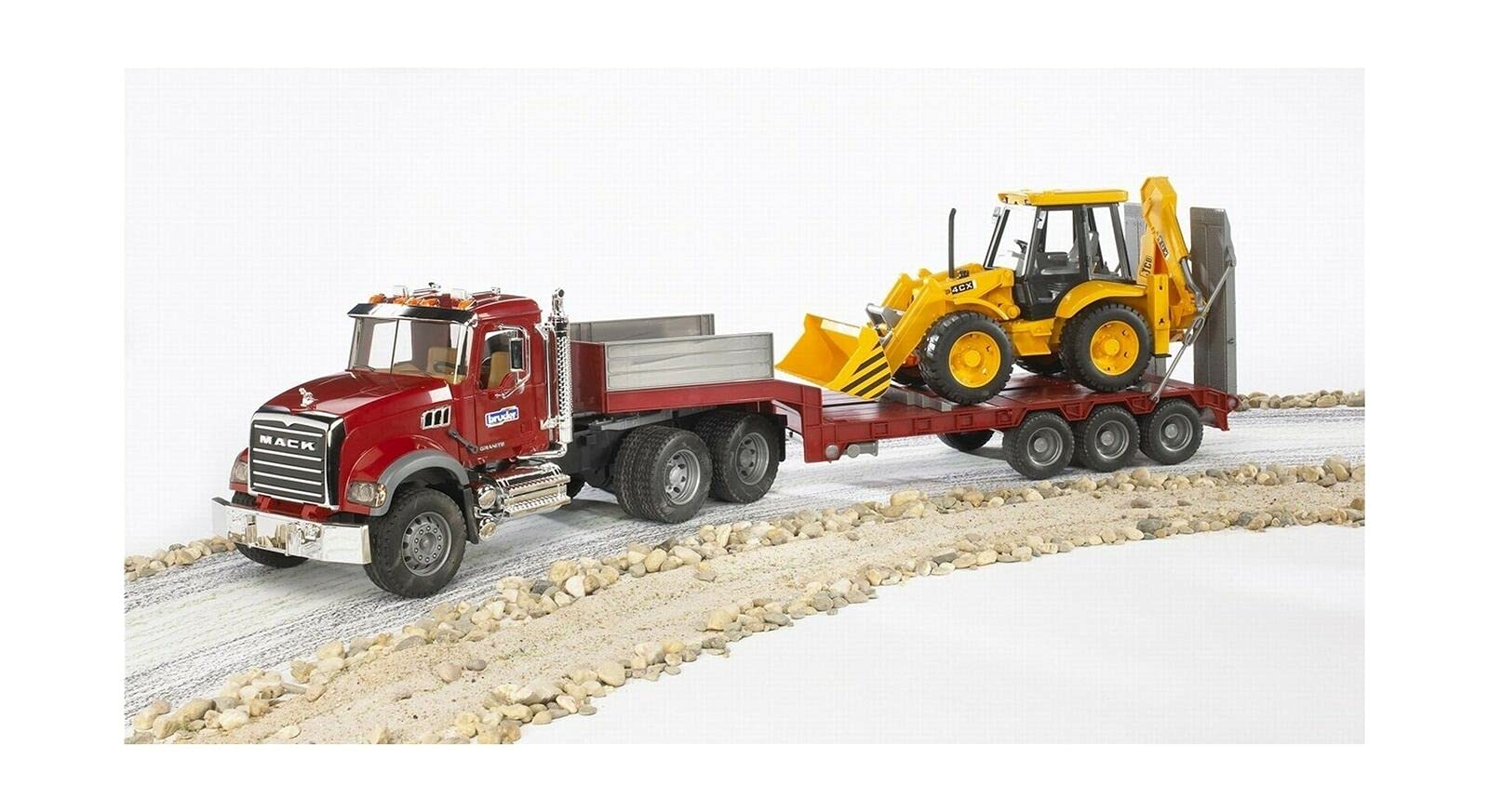 bruder-profi-02813-mack-tieflader-jcb-4cx-set-1-16 image 2