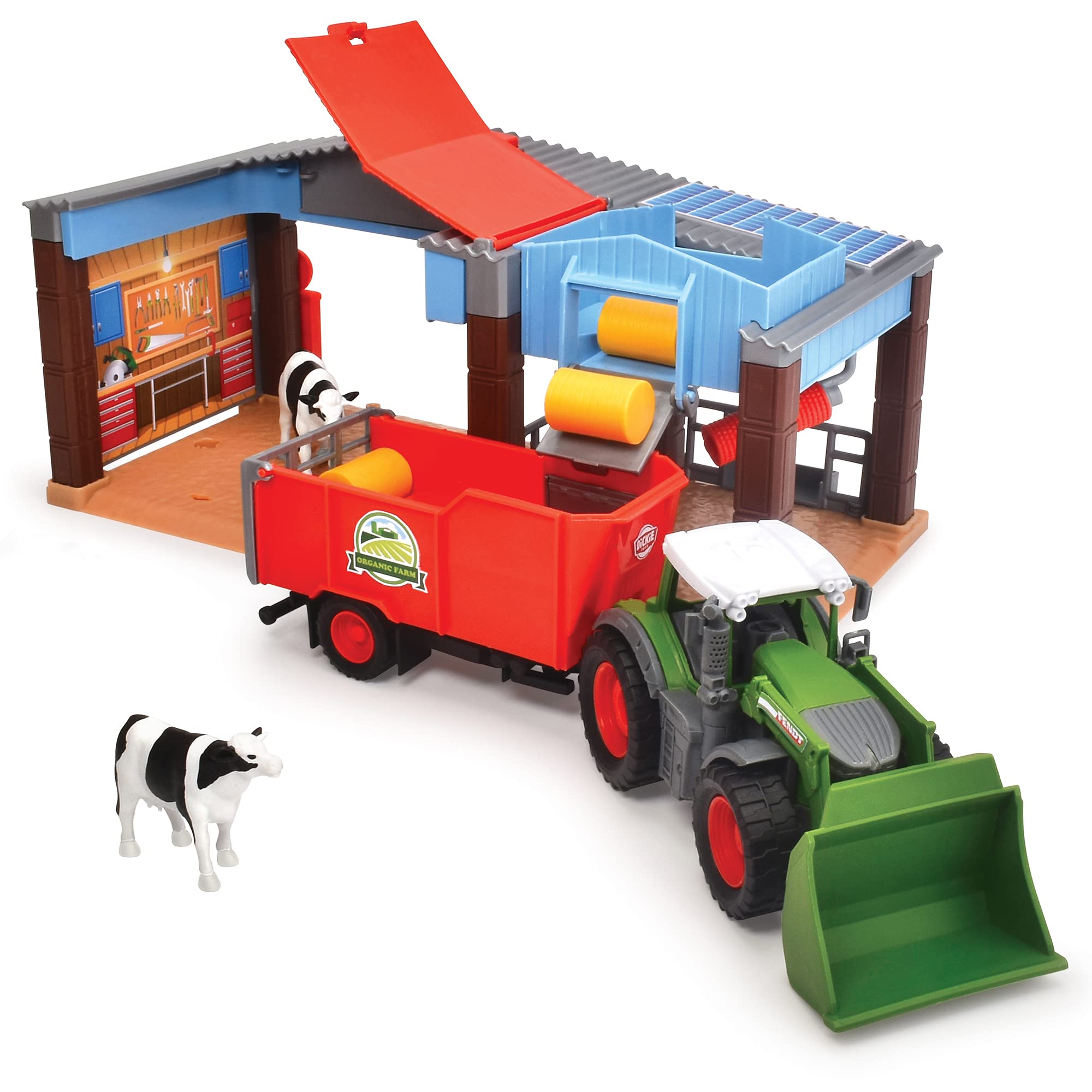 dickie-go-real-bauernhof-station-traktor-anh-nger-licht-sound image 5
