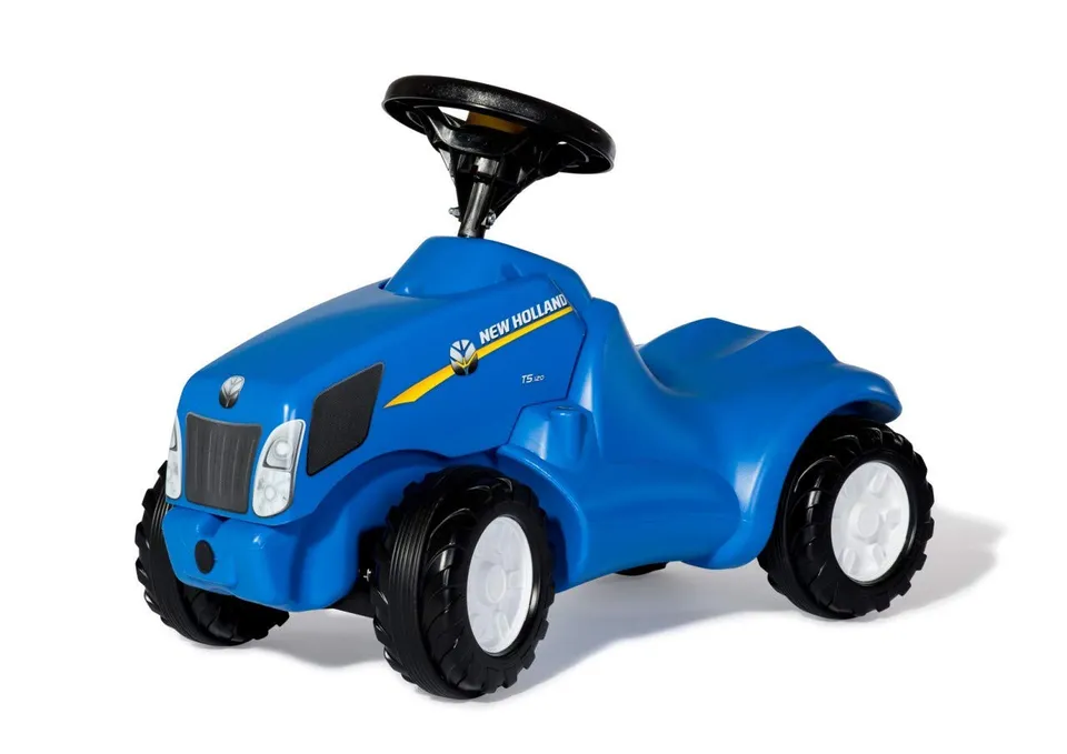 rolly-toys-rollyminitrac-nh-t6010-rutscher-blau-hupe image 1
