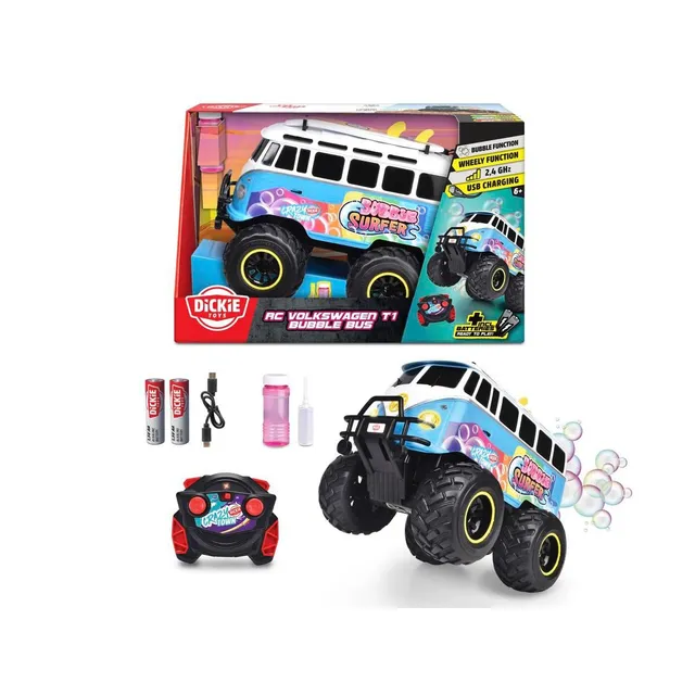dickie-go-crazy-vw-t1-bubble-bus-rc-auto-30-cm image 1