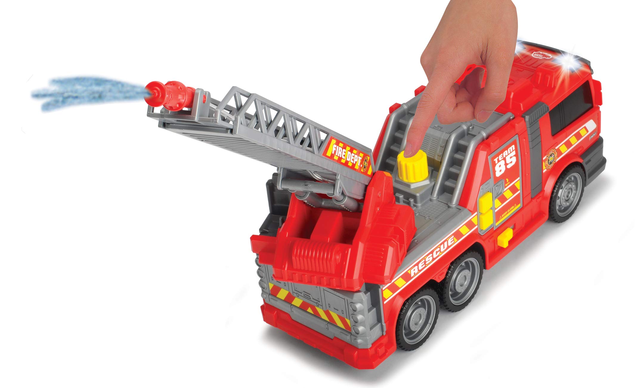 dickie-sos-fire-fighter-feuerwehrauto-36-cm-mit-pumpe image 7