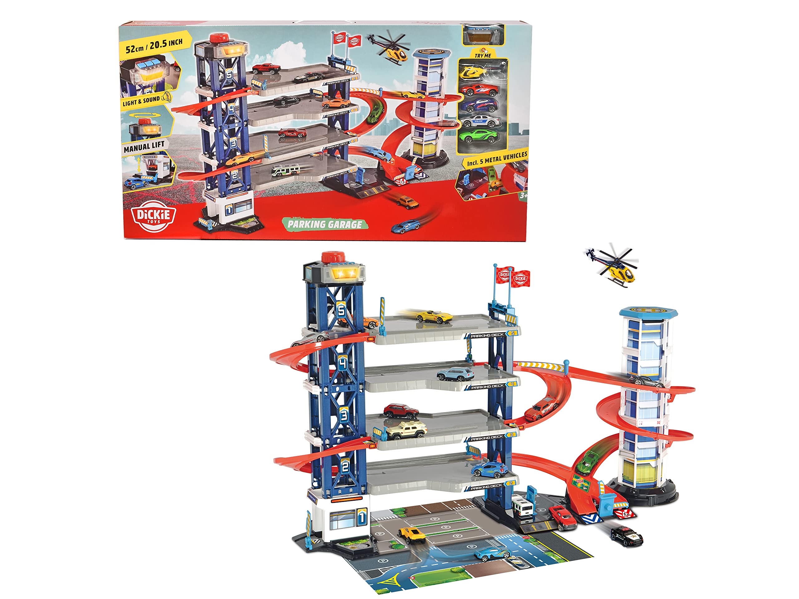 dickie-go-action-parking-garage-parkhaus-4-etagen-mit-autos image 2