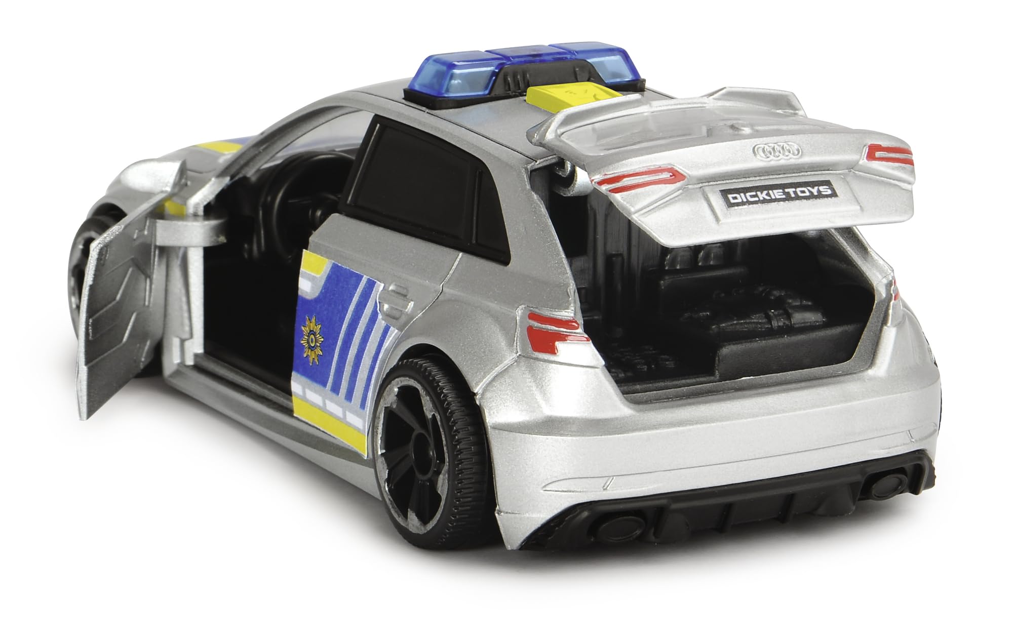 dickie-toys-sos-audi-rs3-polizeiauto-15-cm-mit-sperre image 2