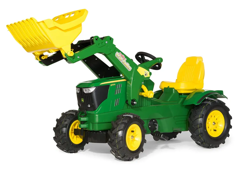 rolly-toys-rollyfarmtrac-john-deere-6210r-trettraktor-frontlader image 1