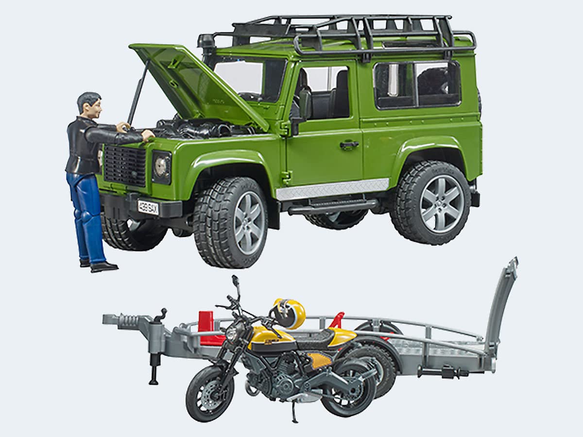 bruder-profi-land-rover-defender-mit-anh-nger-ducati-02589 image 1