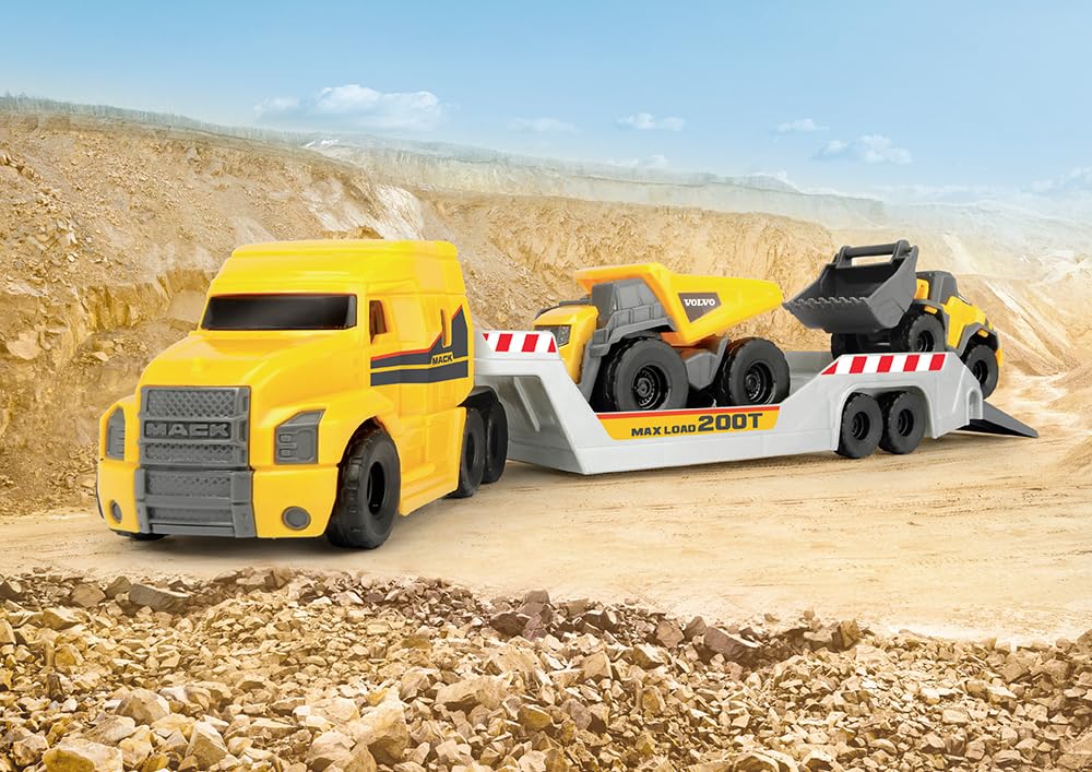 dickie-toys-go-real-mack-volvo-truck-mit-2-baufahrzeugen-32cm image 5
