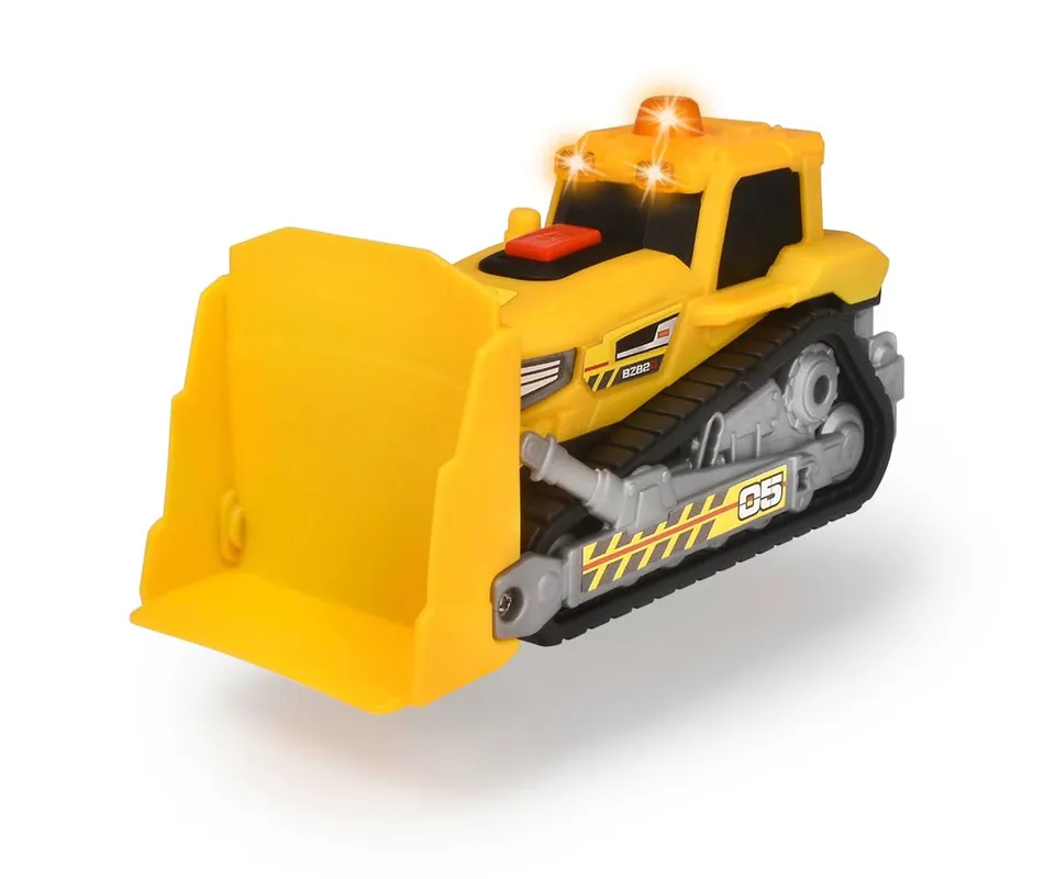 dickie-toys-go-real-bulldozer-planierraupe-16-cm-gelb-licht-sound image 1