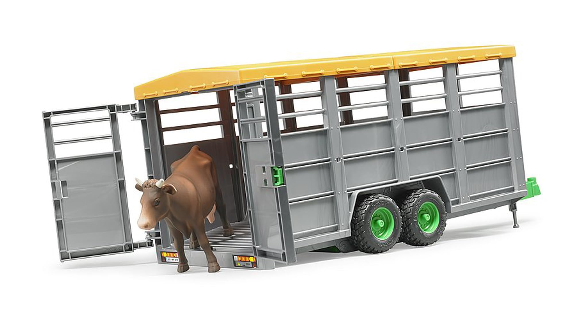 bruder-profi-viehtransportanh-nger-02227-tiertransporter-mit-kuh image 2