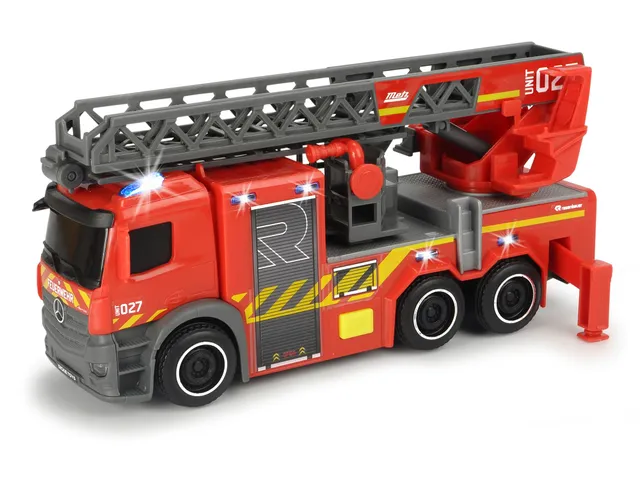 dickie-toys-sos-feuerwehr-drehleiter-feuerwehrauto-licht-sound image 1