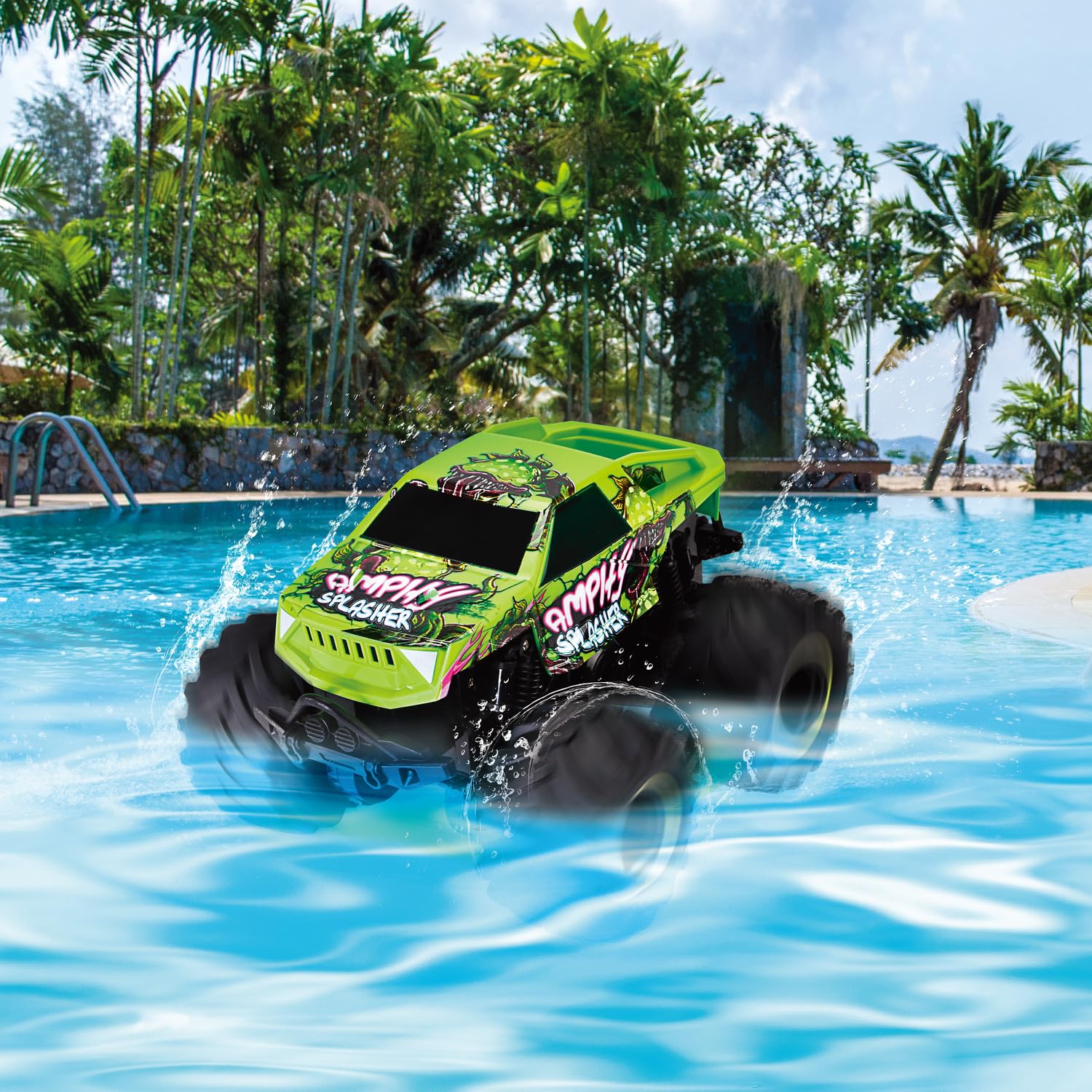 dickie-go-crazy-rc-amphy-splasher-18-cm-gr-n-4x4 image 2