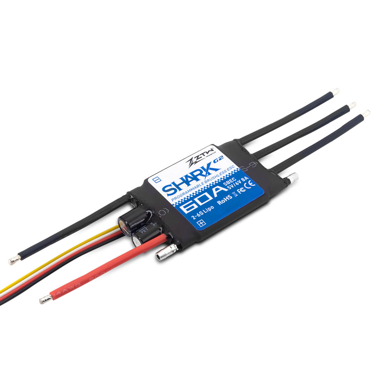 ztw-shark-g2-60a-bootsregler-2-6s-rc-boot-wasserdicht image 3