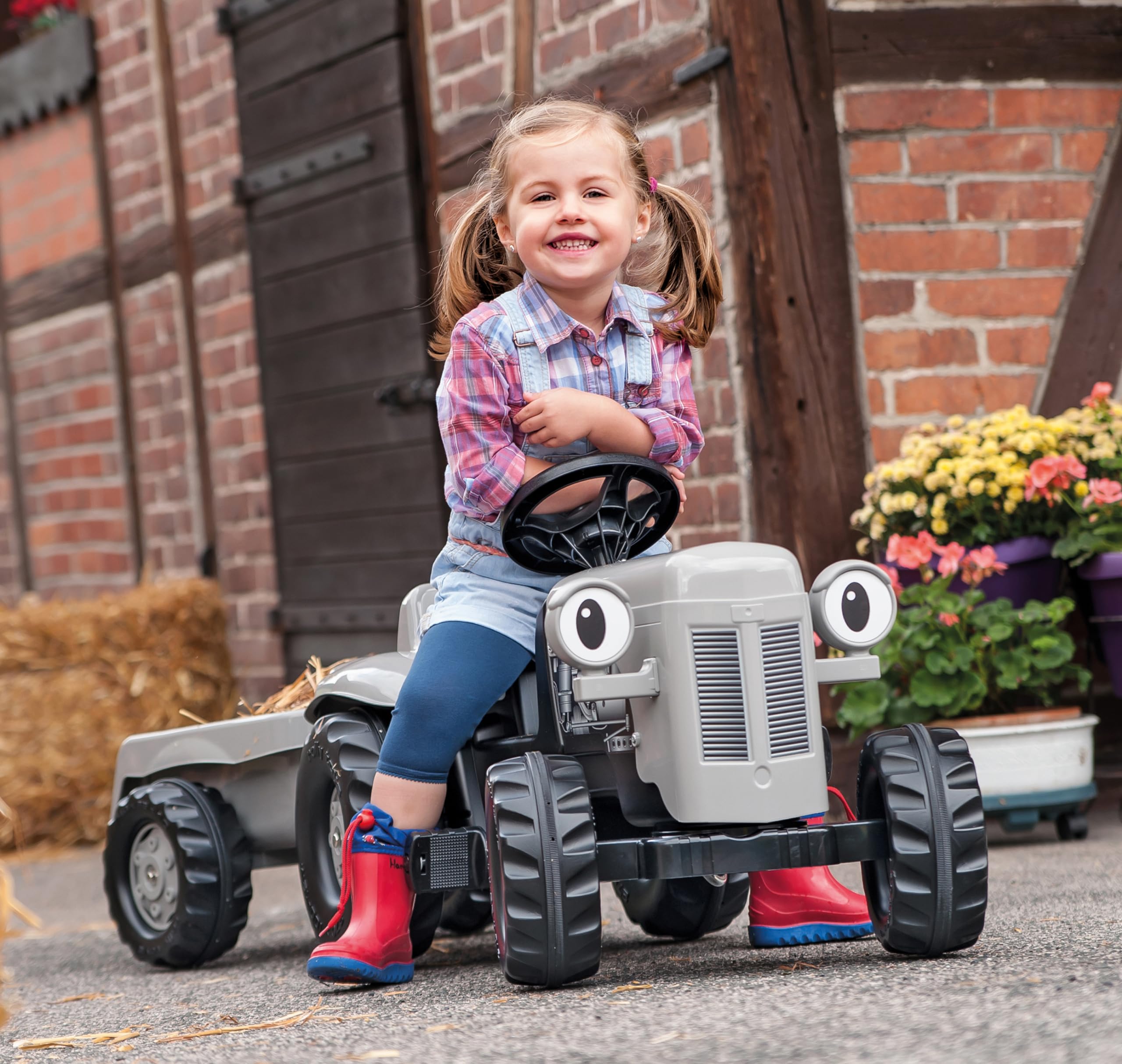 rolly-toys-rollykid-little-grey-fergie-trettraktor-mit-anh-nger image 3