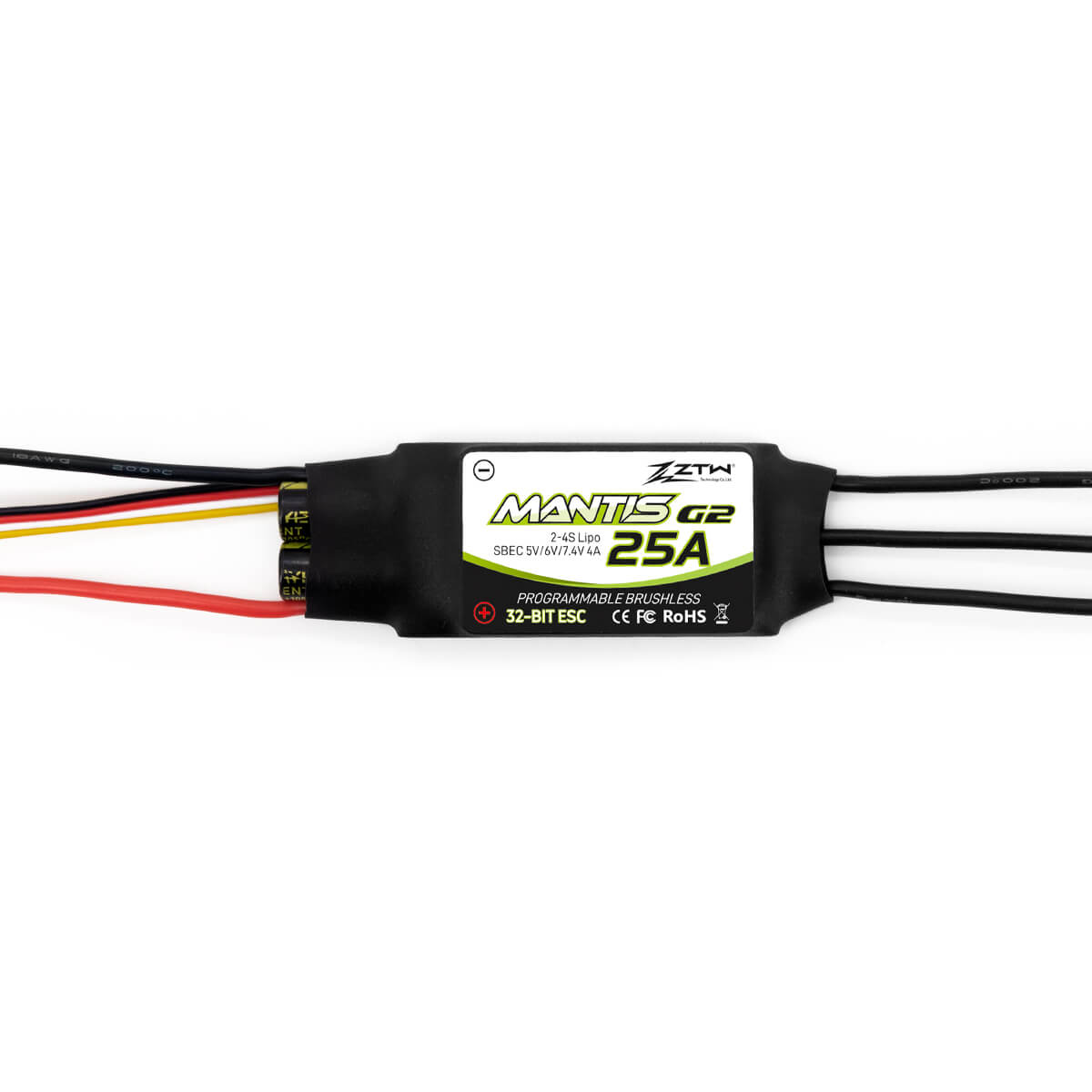 ztw-mantis-g2-25a-esc-regler-2-4s-sbec-f-r-flugzeug image 3