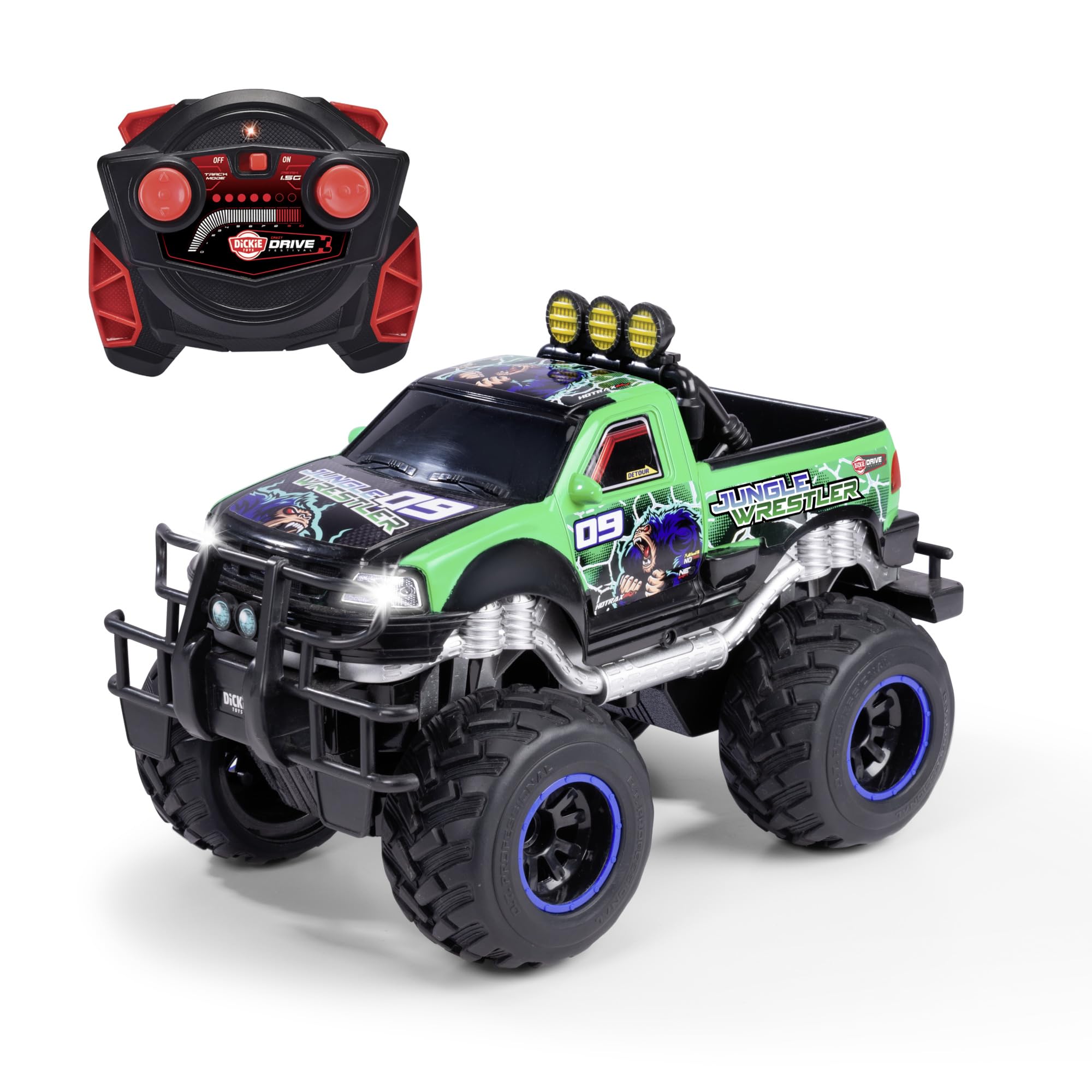 dickie-go-crazy-jungle-wrestler-ford-f150-rc-monstertruck-30-cm-mit-licht image 1