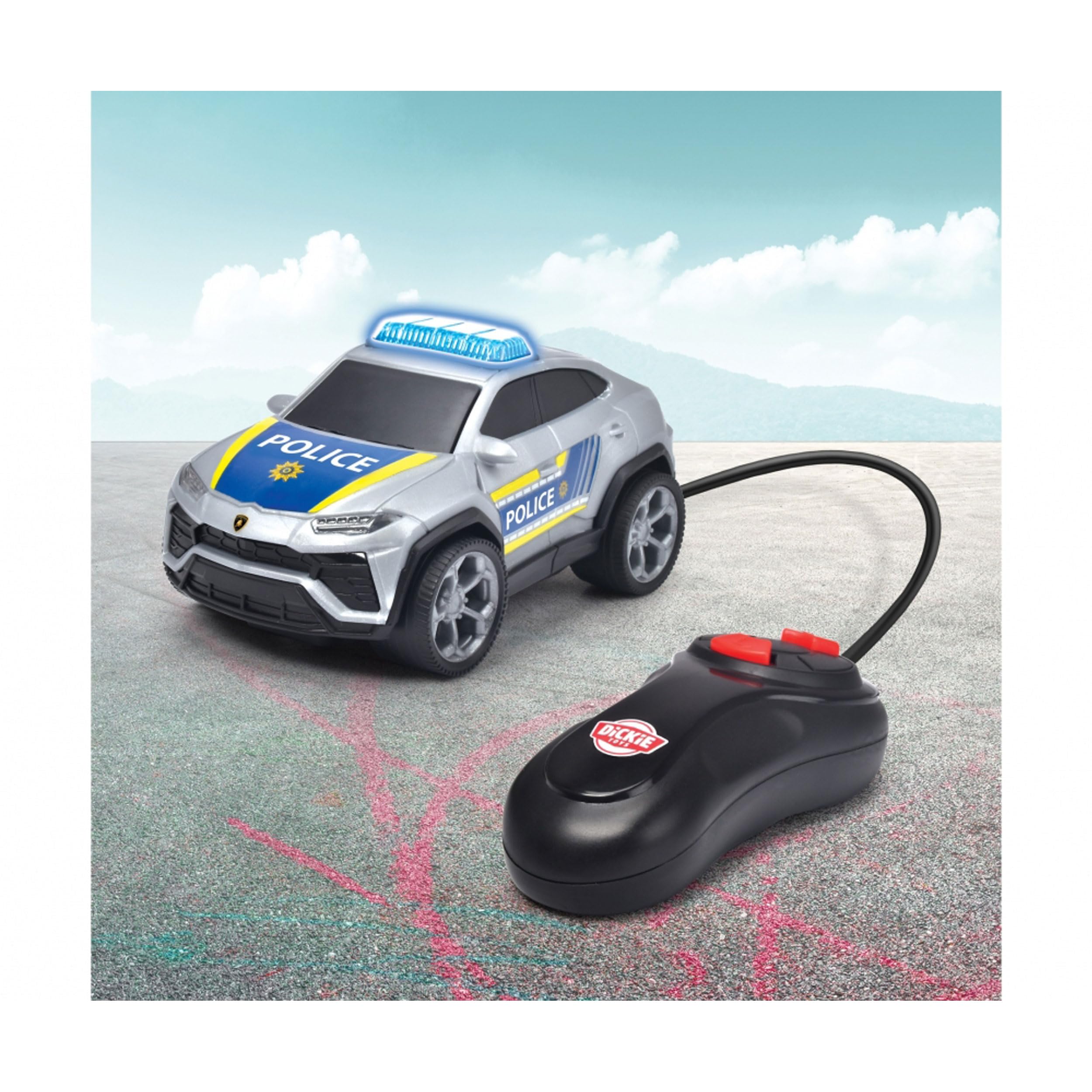 dickie-sos-lamborghini-urus-polizeiauto-13-cm-kabelfernsteuerung image 5