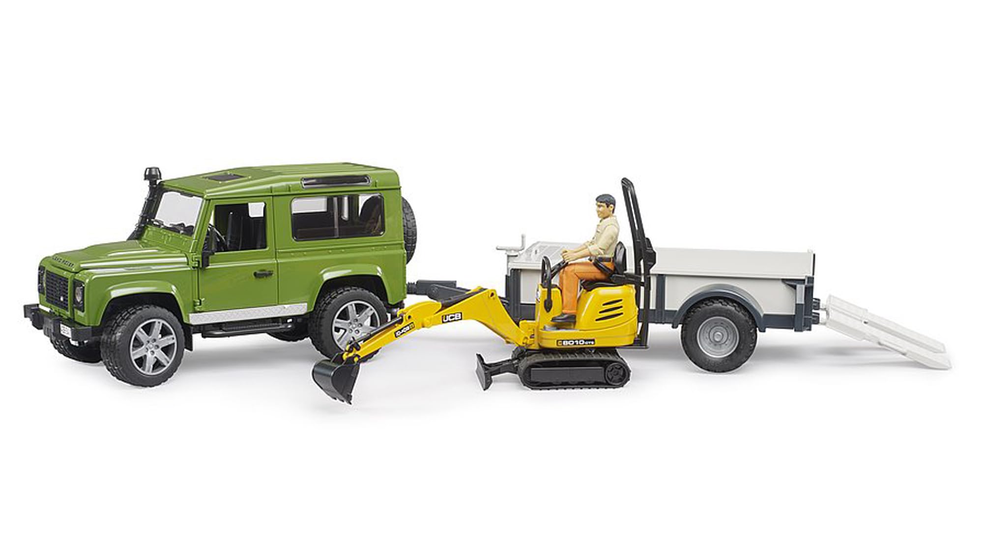 bruder-profi-02593-land-rover-defender-spielzeugauto-mit-anh-nger image 6