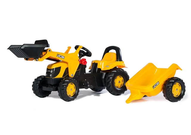 rolly-toys-rollykid-jcb-trettraktor-mit-lader-und-anh-nger image 1