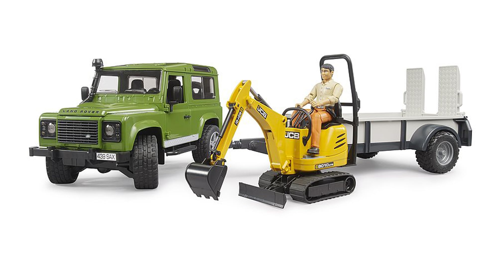 bruder-profi-02593-land-rover-defender-spielzeugauto-mit-anh-nger image 2