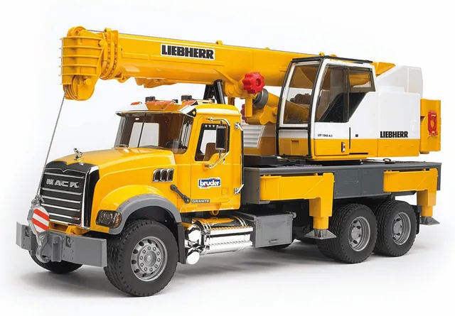 bruder-profi-02818-mack-granite-liebherr-kran-lkw-1-16-seilwinde image 1