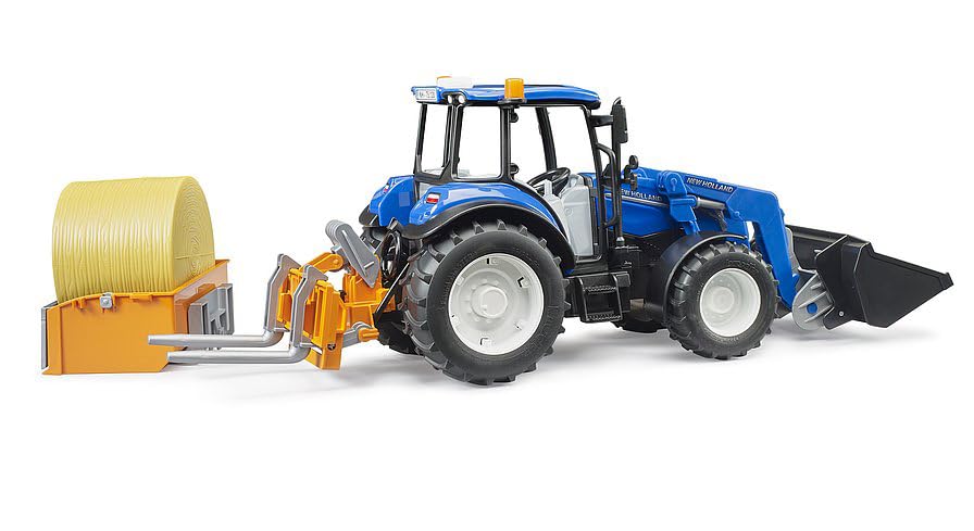 bruder-profi-new-holland-t5-120-traktor-frontlader-rundballen image 6