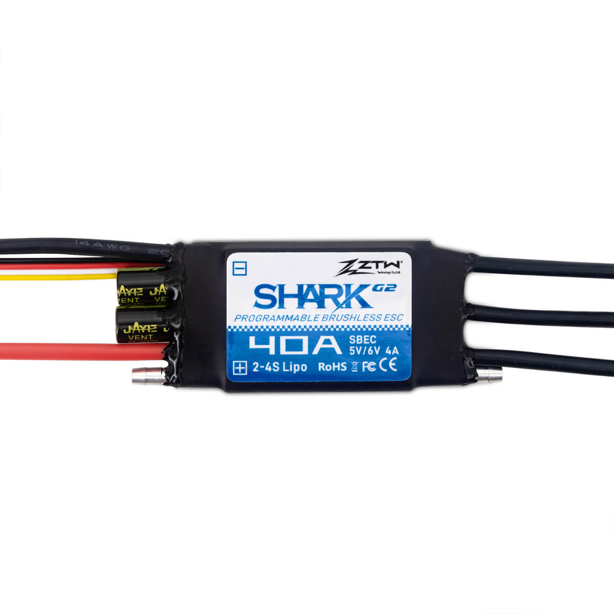 ztw-shark-g2-40a-fahrtregler-2-4s-boot-mit-xt60 image 4