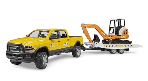 bruder-profi-02546-ram-rental-service-pickup-mit-minibagger image 6