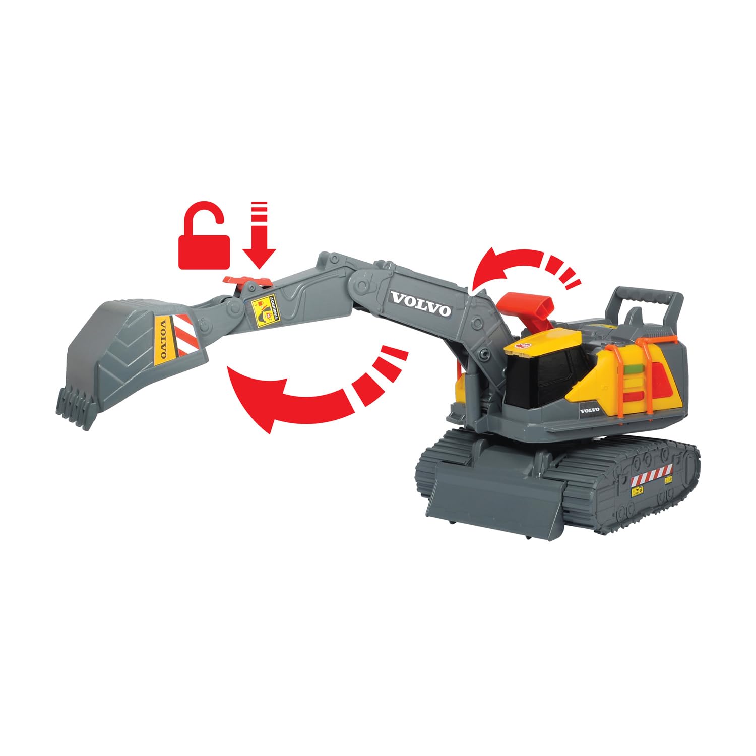 dickie-toys-go-real-volvo-bagger-spielzeug-30cm-licht image 4