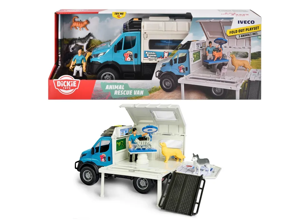 dickie-toys-sos-animal-rescue-tierarzt-auto-mit-tieren-ab-3-jahre image 1