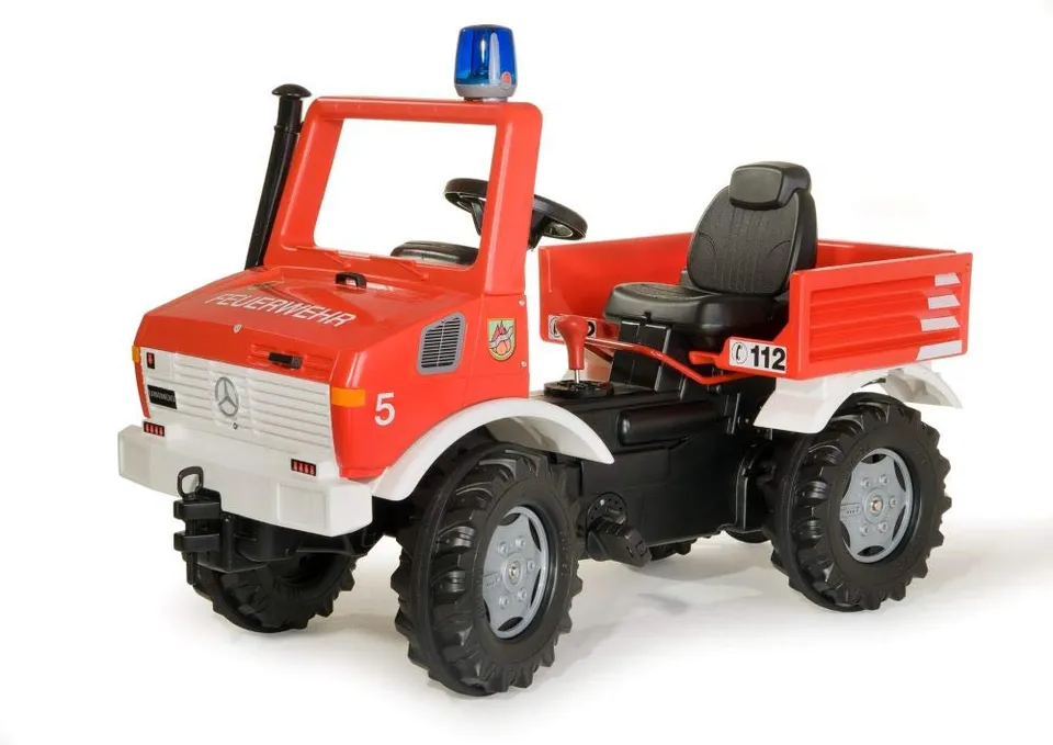 rolly-toys-rollyunimog-fire-feuerwehr-tretauto-mit-anh-nger-3-8-j image 1