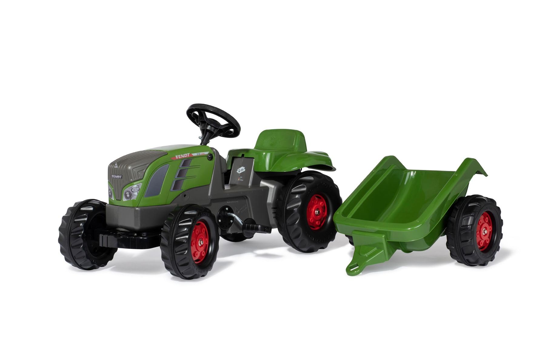 rolly-toys-rollykid-fendt-vario-trettraktor-mit-anh-nger-grau image 1