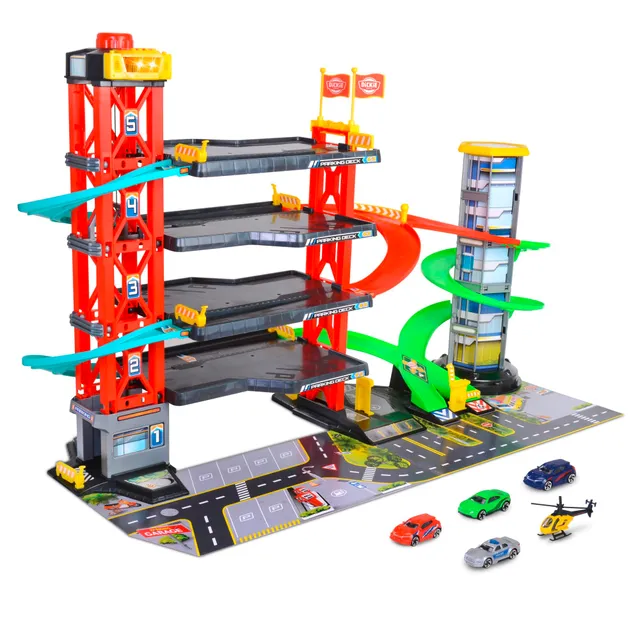 dickie-toys-go-action-parkgarage-mit-autos-licht-sound image 1
