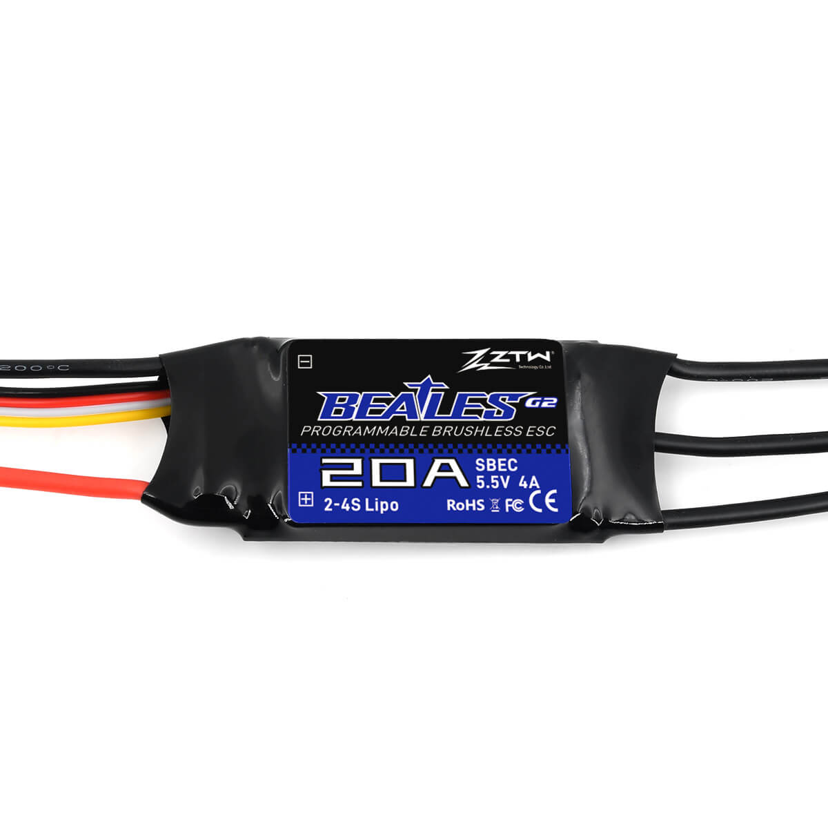ztw-beatles-g2-20a-esc-regler-2-4s-sbec-flugzeug-ohne-stecker image 3