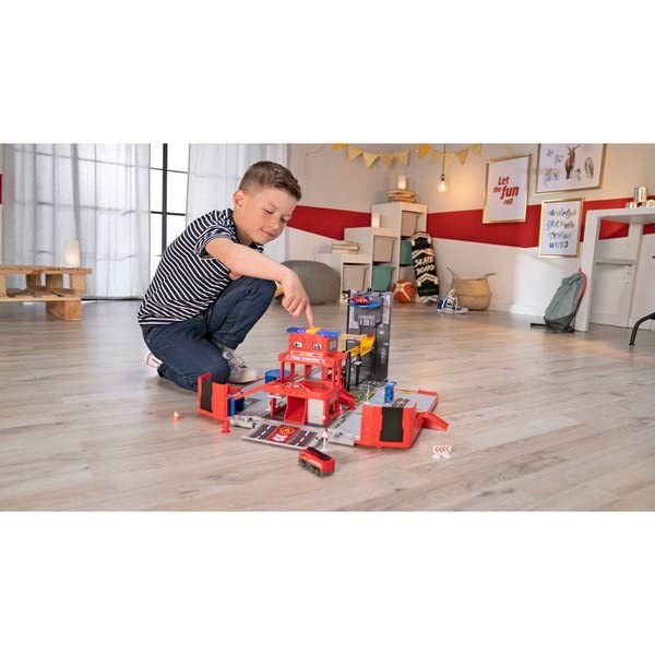dickie-sos-folding-fire-truck-feuerwehrstation-mit-sound image 5