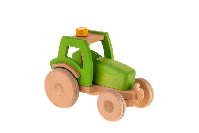 dynamiko-holztraktor-korbinian-gr-n-lenkbar-holz image 1