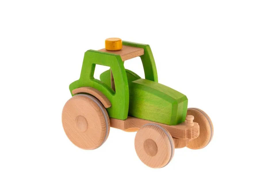 dynamiko-holztraktor-korbinian-gr-n-lenkbar-holz image 1