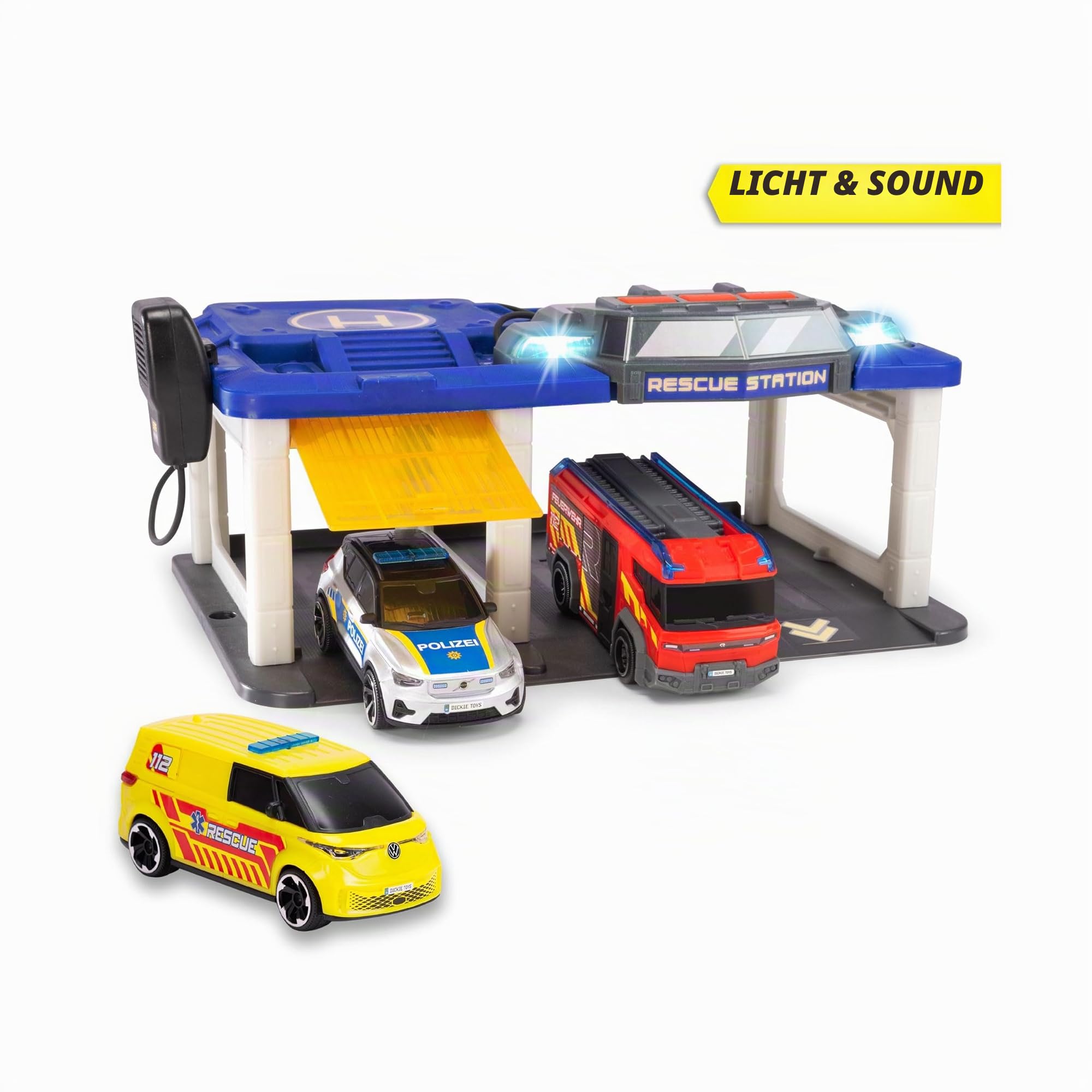dickie-toys-sos-rettungsstation-spielstation-mit-3-autos-licht-sound image 2